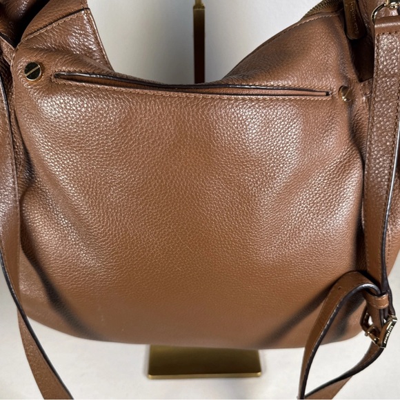Michael Kors Leather 2way shoulder Crossbody Tote Brown Gold hobo  shoulder bag - Picture 13 of 14